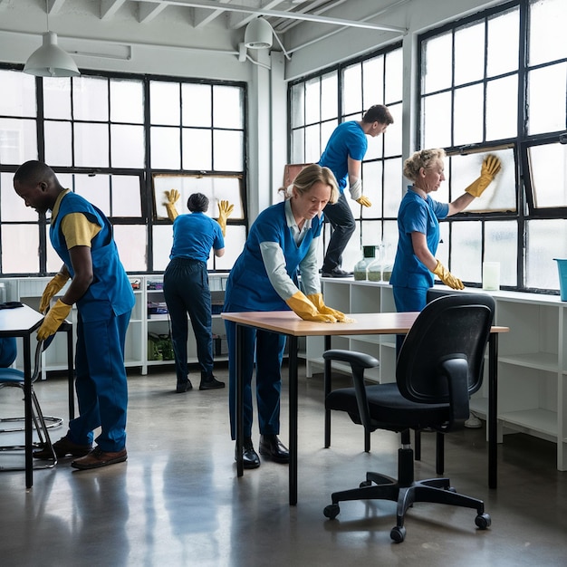 Professional cleaning methodology in action